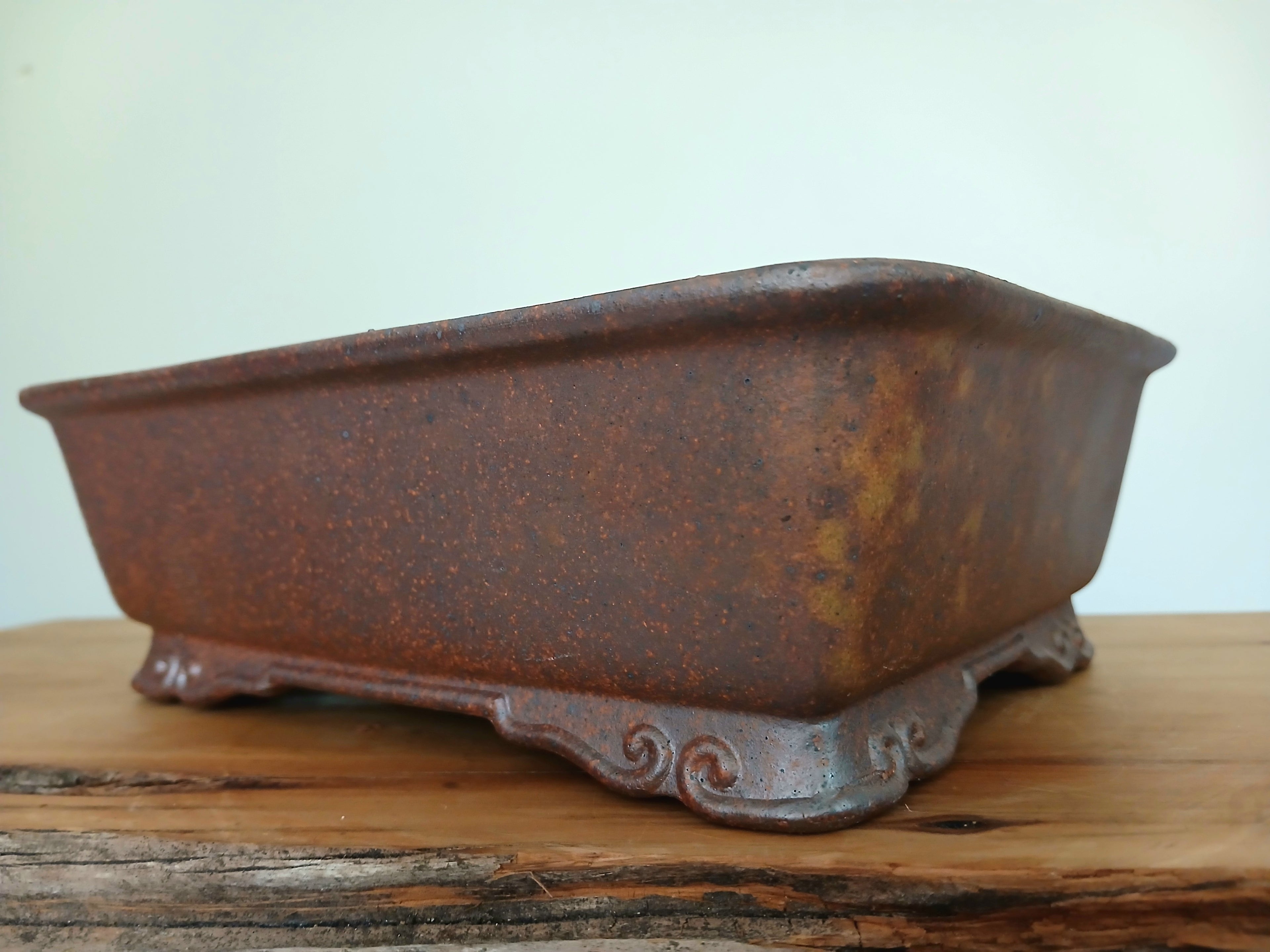 Bonsai Pot Rectangle 21cm Reduction Fired - The Plant Warehouse NZ