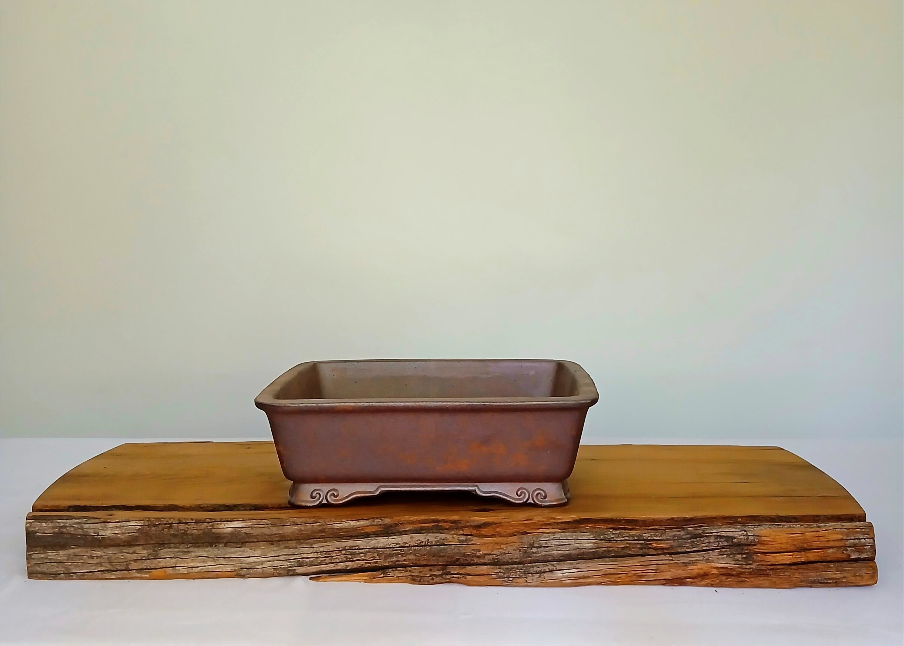 Bonsai Pot Rectangle 21cm Reduction Fired - The Plant Warehouse NZ