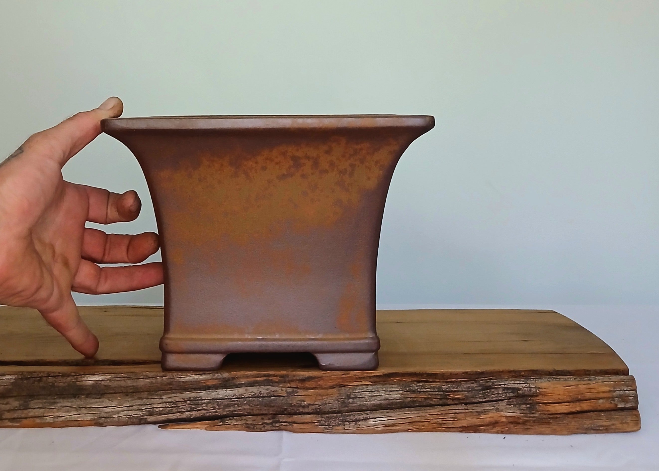 Bonsai Pot Cascade 23*18cm Reduction Fired - The Plant Warehouse NZ