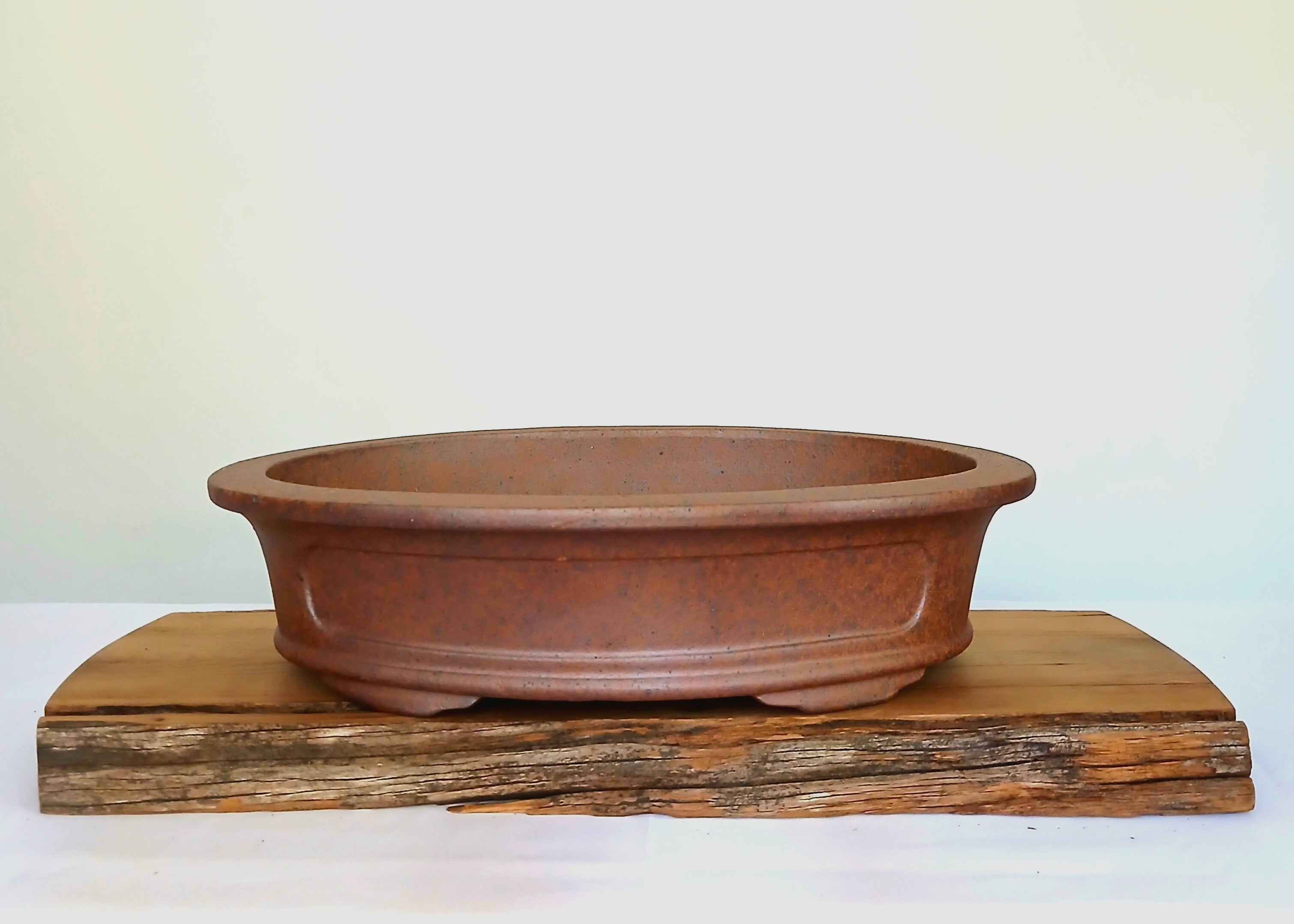 Bonsai Pot Oval 38cm Reduction Fired - The Plant Warehouse NZ