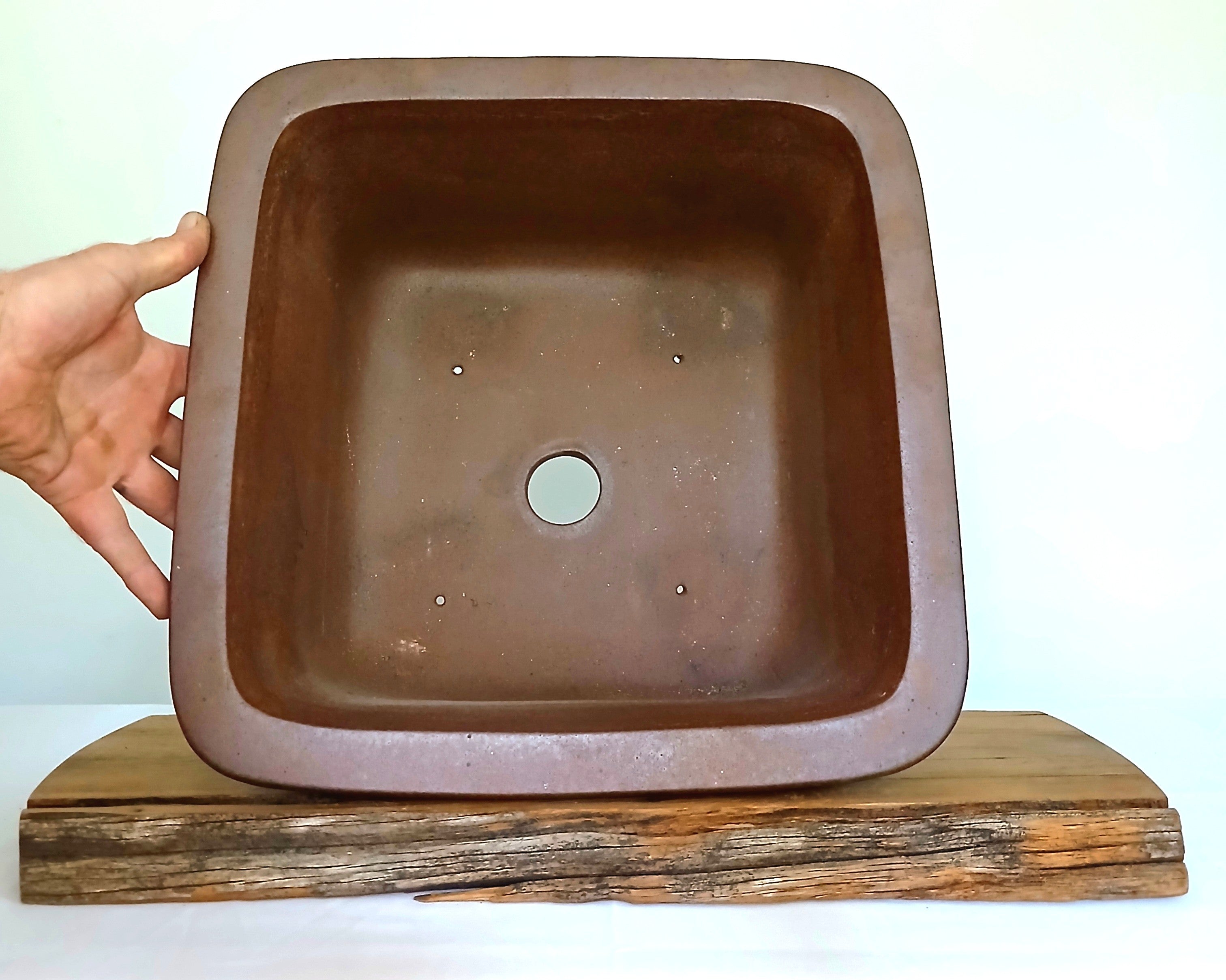 Bonsai Pot Square 38cm Reduction Fired - SQ2RF - The Plant Warehouse NZ