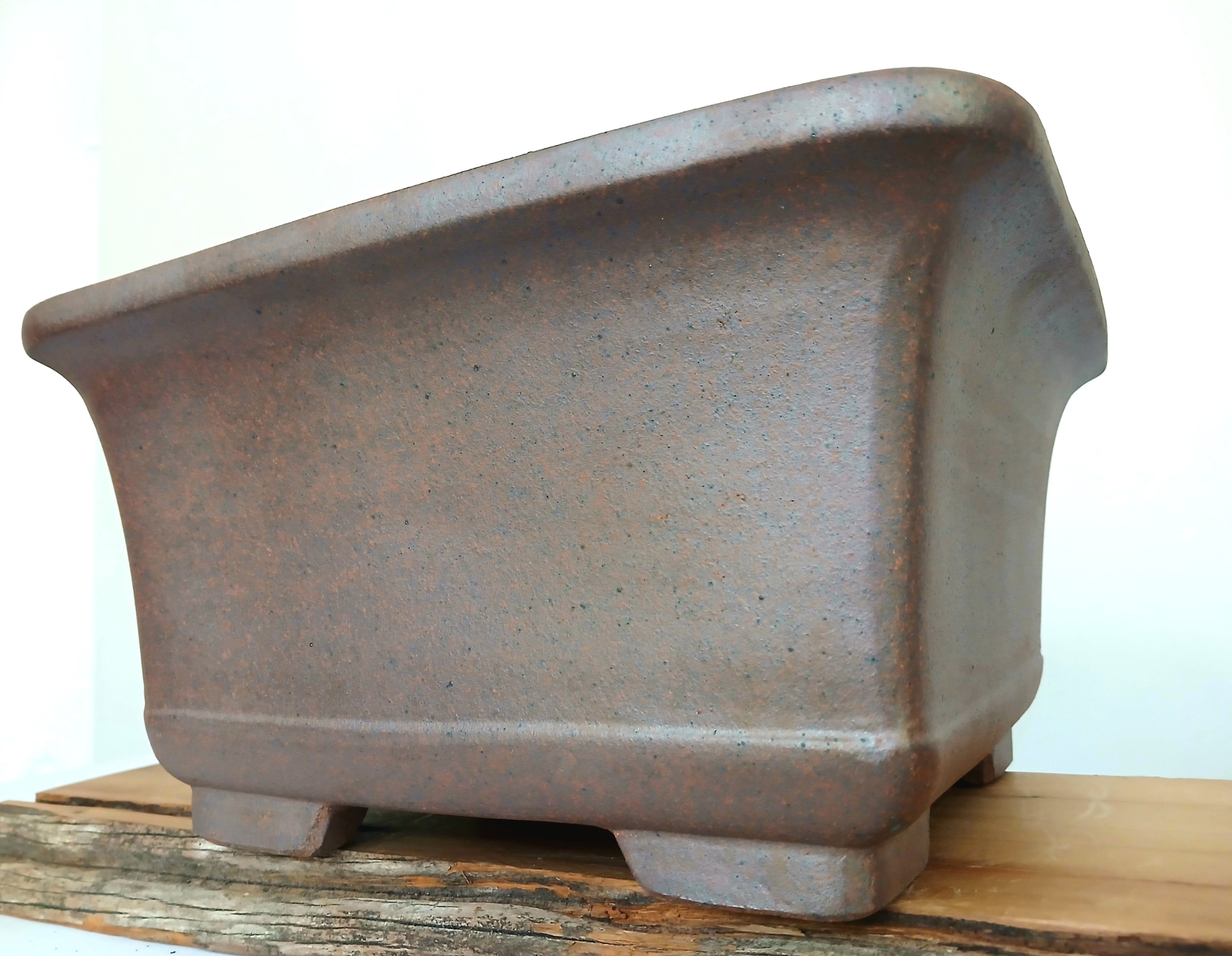 Bonsai Pot Square 30cm Reduction Fired - The Plant Warehouse NZ