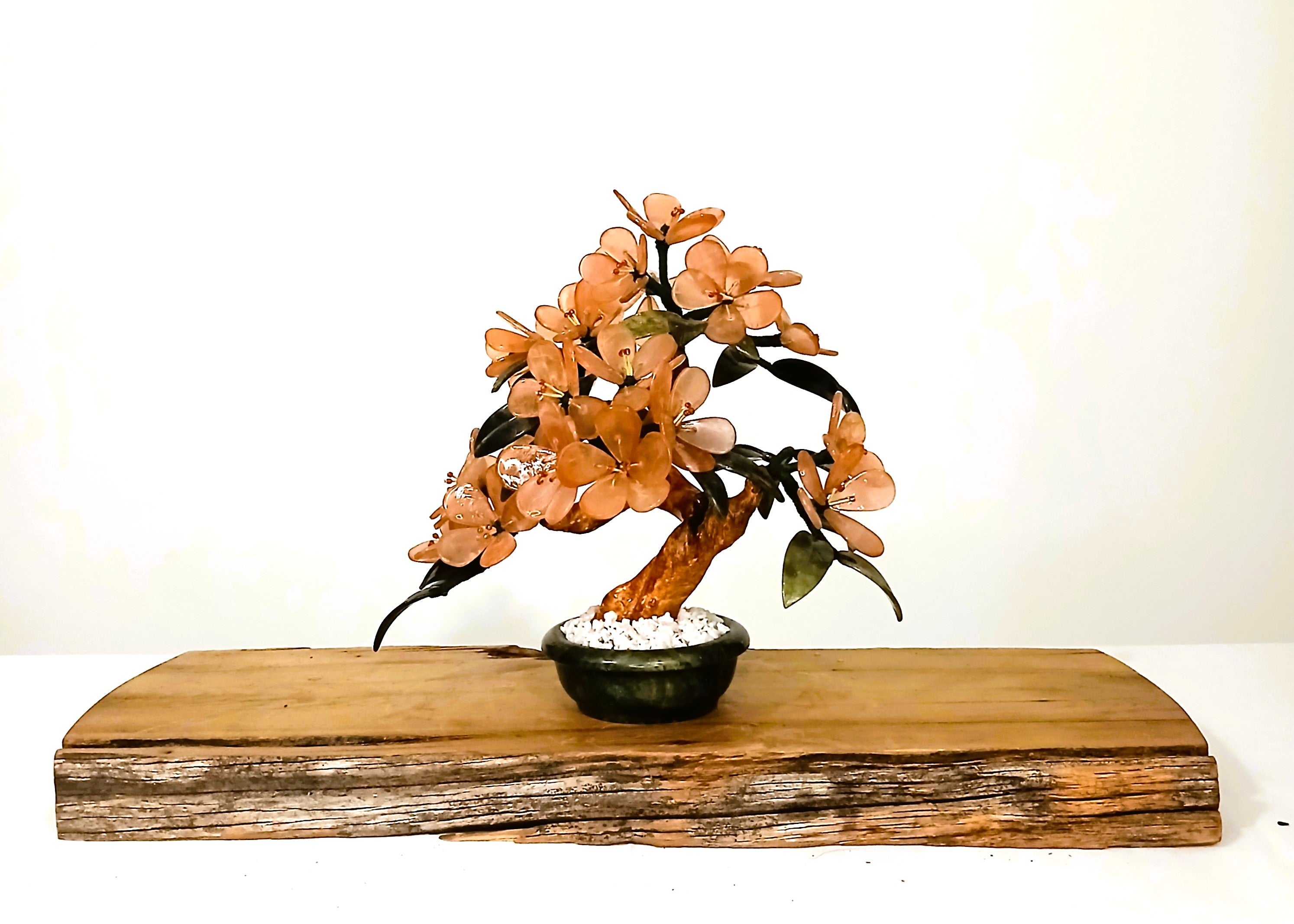 Vintage Chinese Gemstone Bonsai Tree - Feng Shui Lucky Tree Large - The Plant Warehouse NZ
