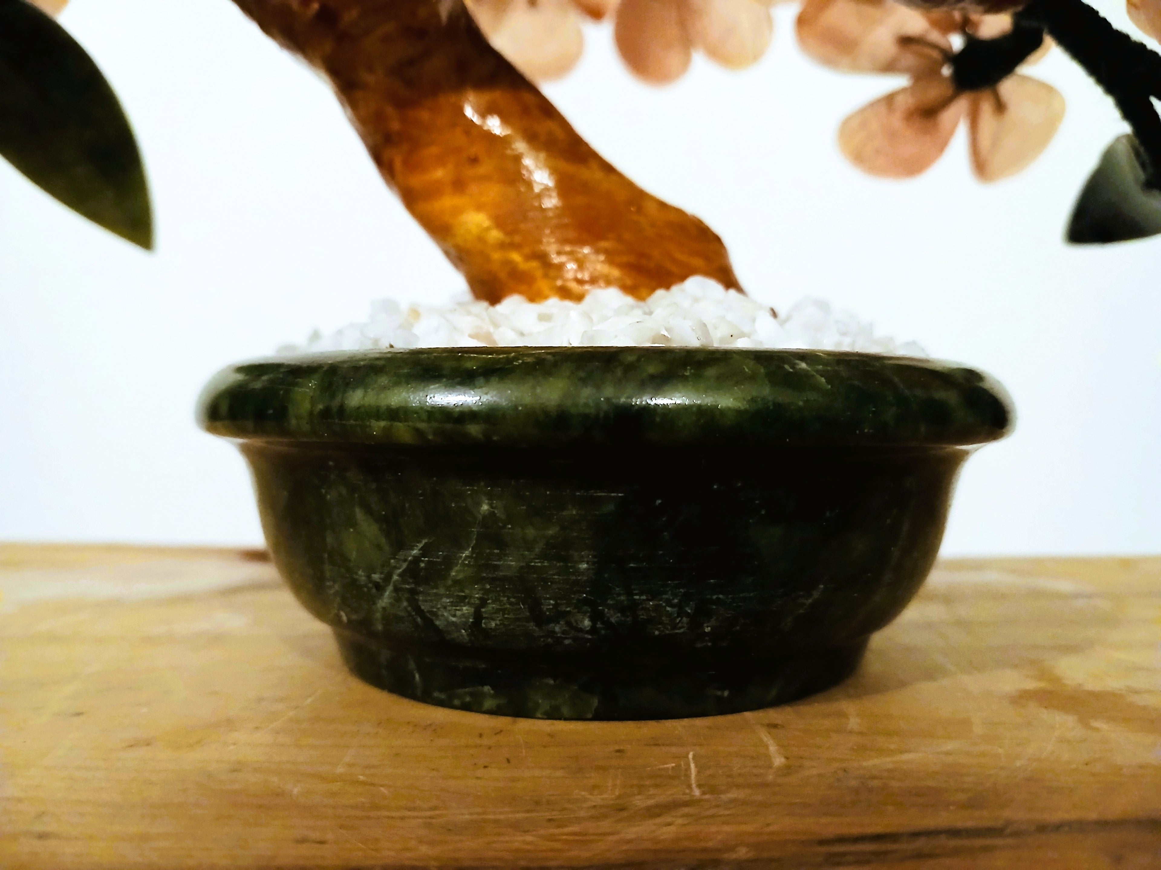 Vintage Chinese Gemstone Bonsai Tree - Feng Shui Lucky Tree Large - The Plant Warehouse NZ
