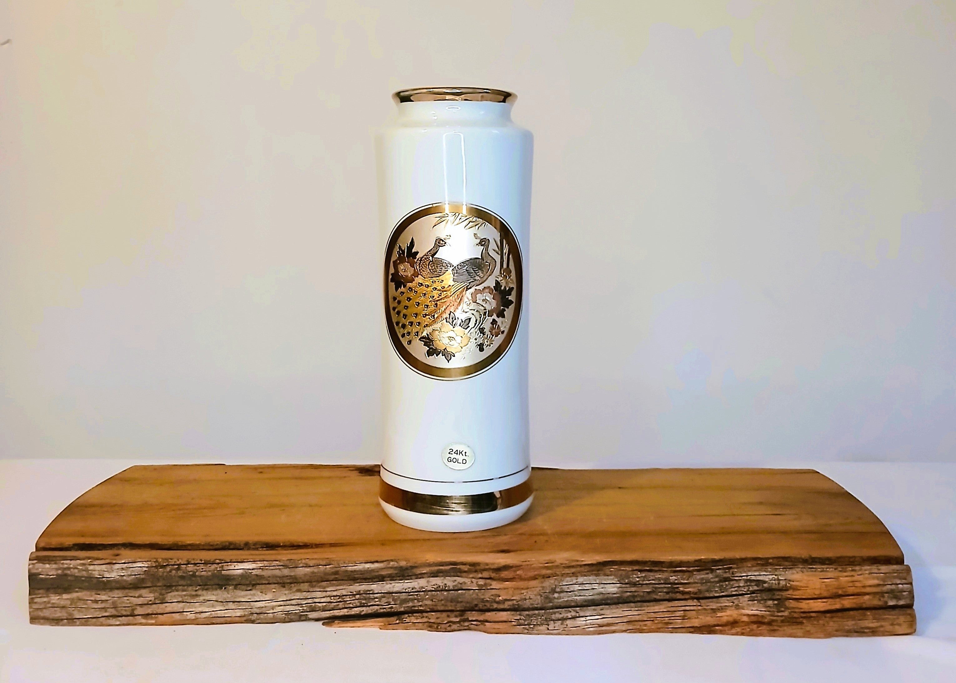 Flower Vase Gold Chokin Art Vintage big - The Plant Warehouse NZ