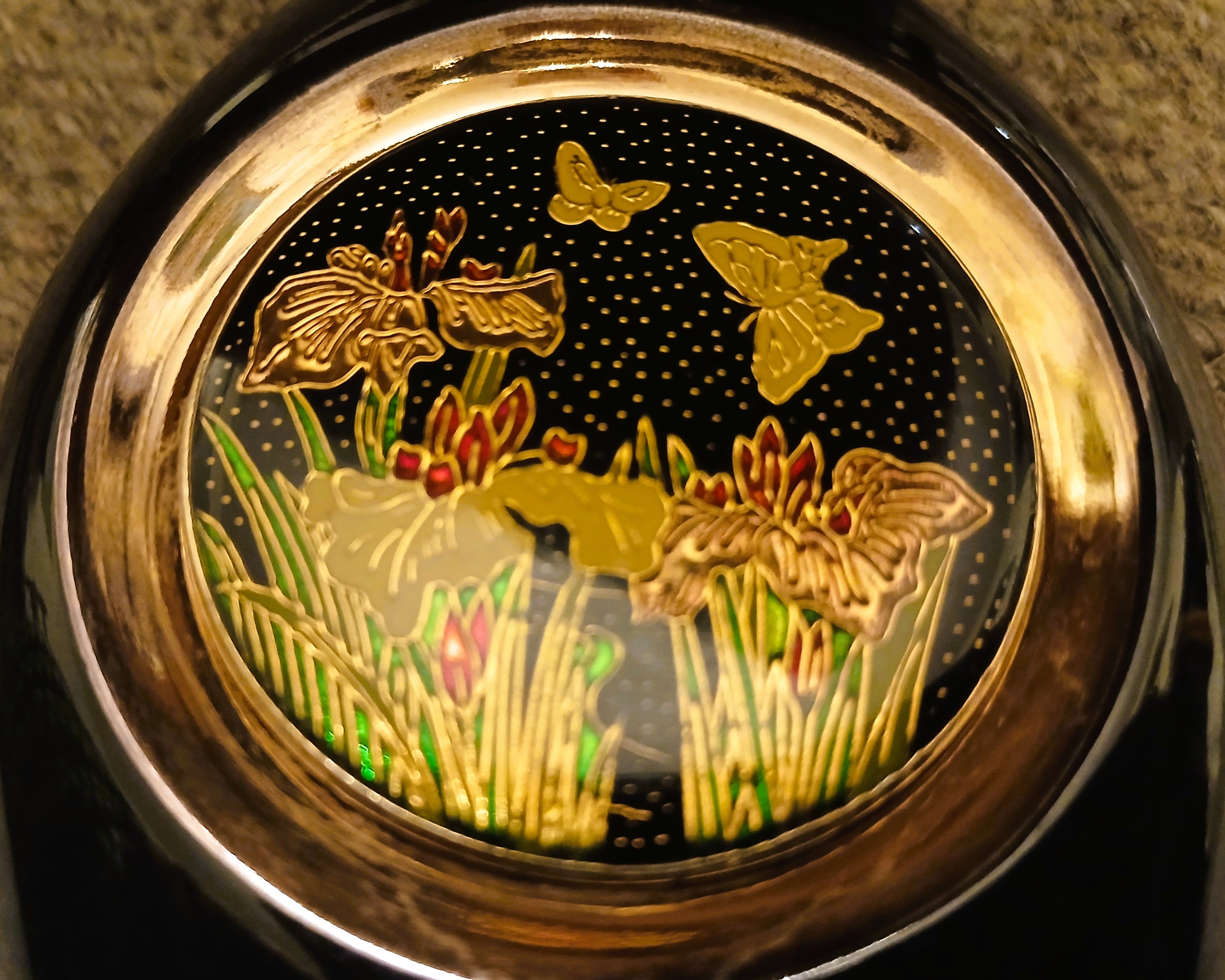 Flower Vase Gold Chokin Art Vintage - The Plant Warehouse NZ