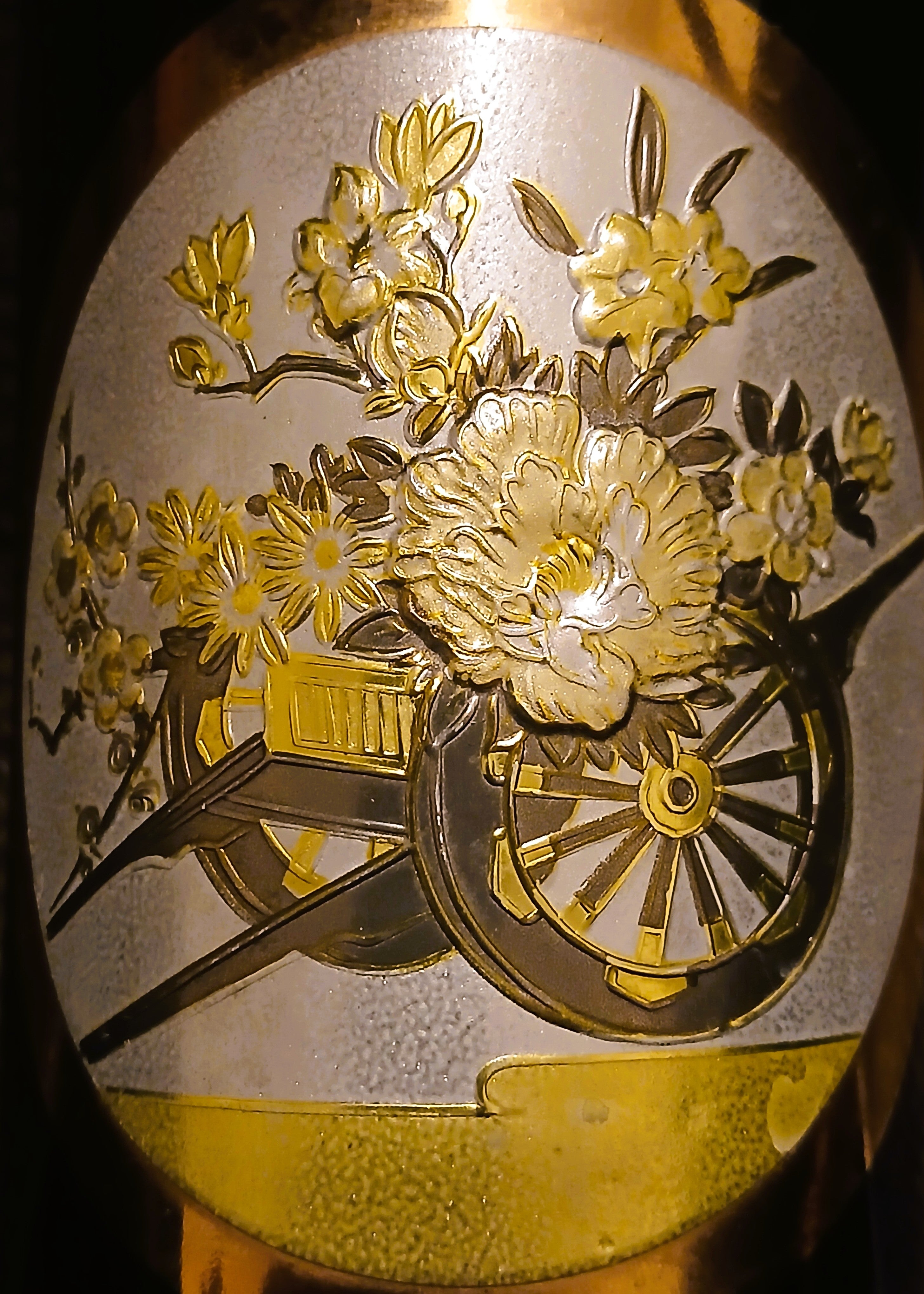 Flower Vase Gold Chokin Art Vintage - The Plant Warehouse NZ