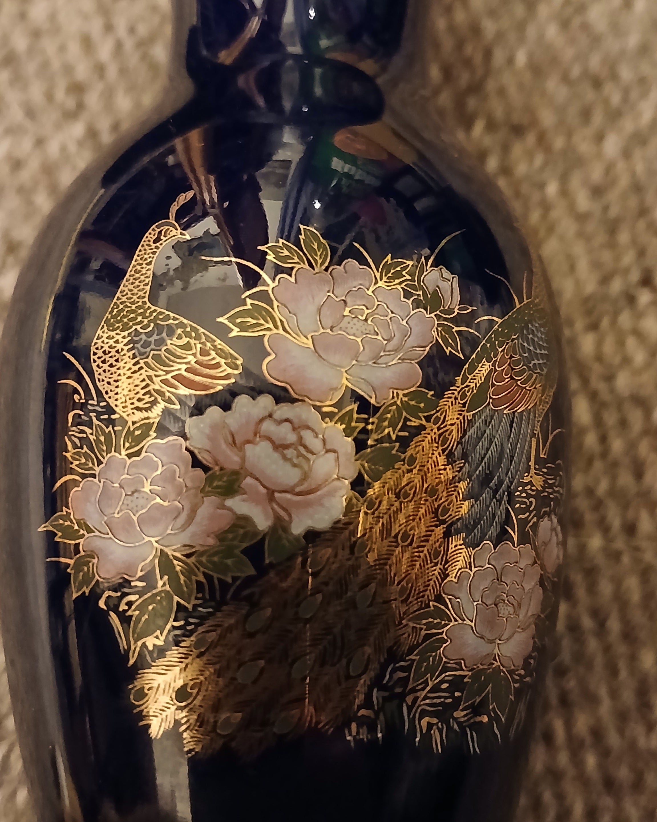 Japanese Cobalt Blue Porcelain Tokkuri Vase — Peacock & Peony - The Plant Warehouse NZ