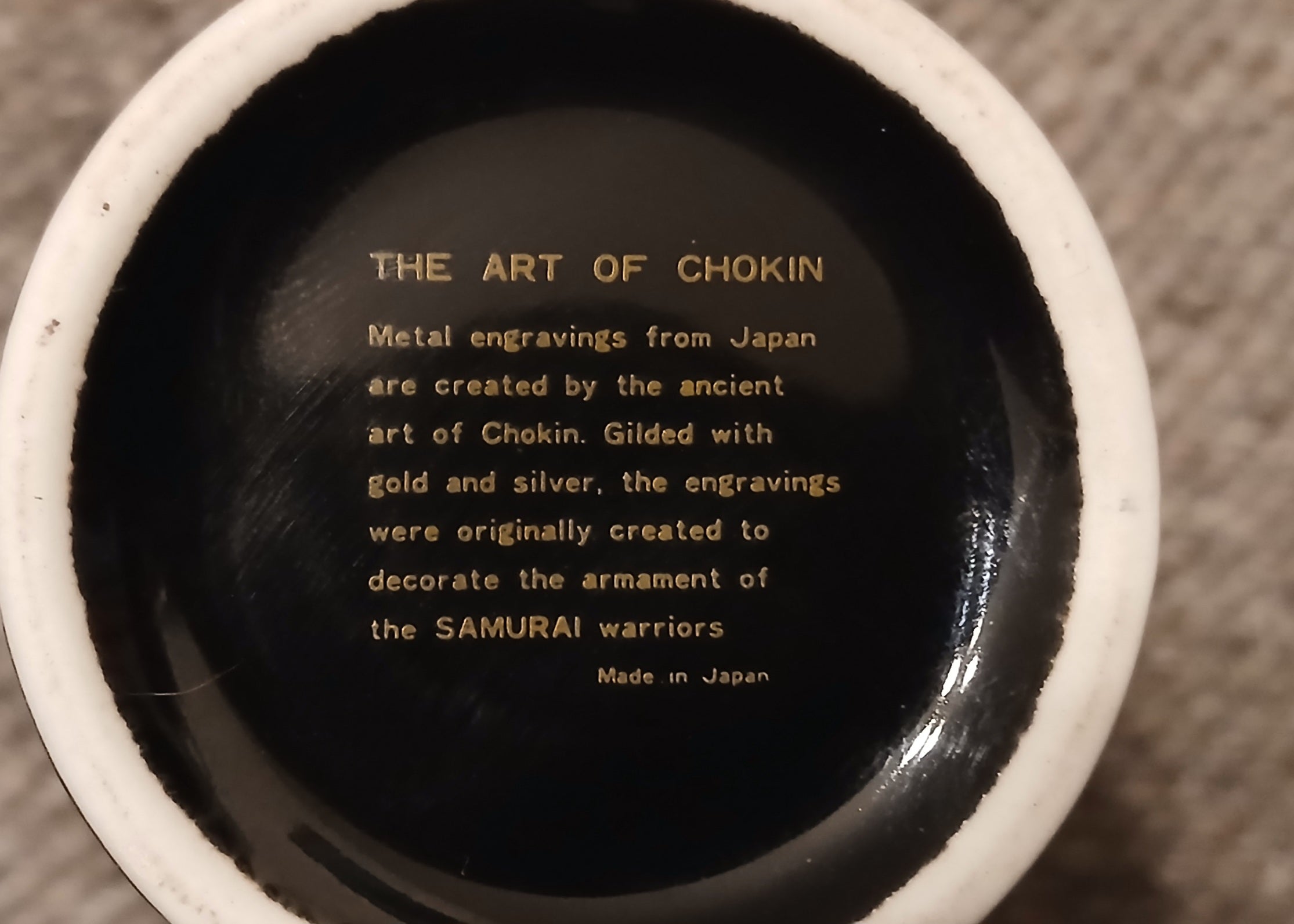 Flower Vase Gold Chokin Art Vintage — Japan Map - The Plant Warehouse NZ