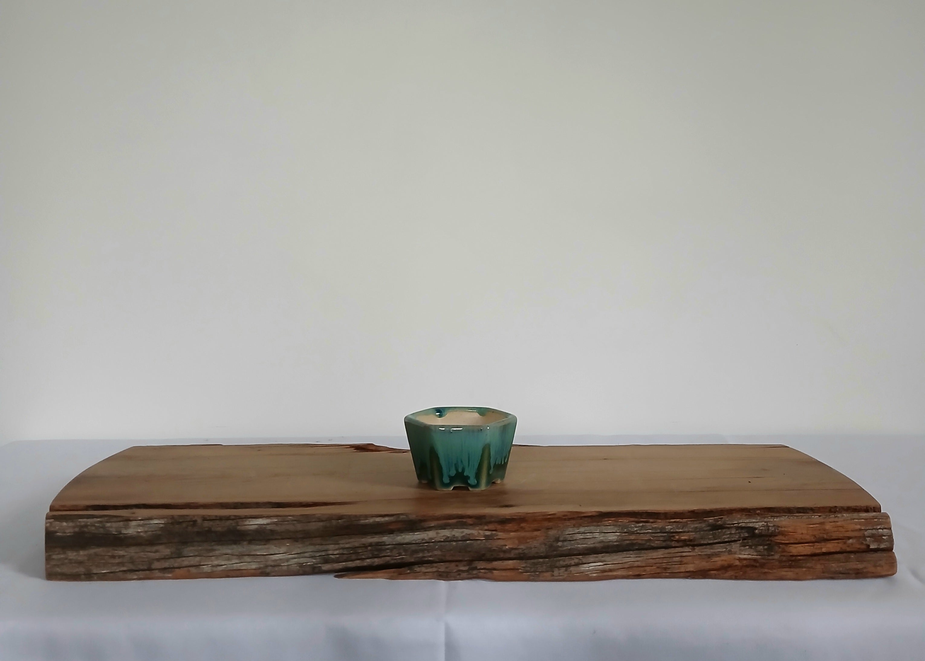 Bonsai Pot Hexagonal Mame 7cm Teal