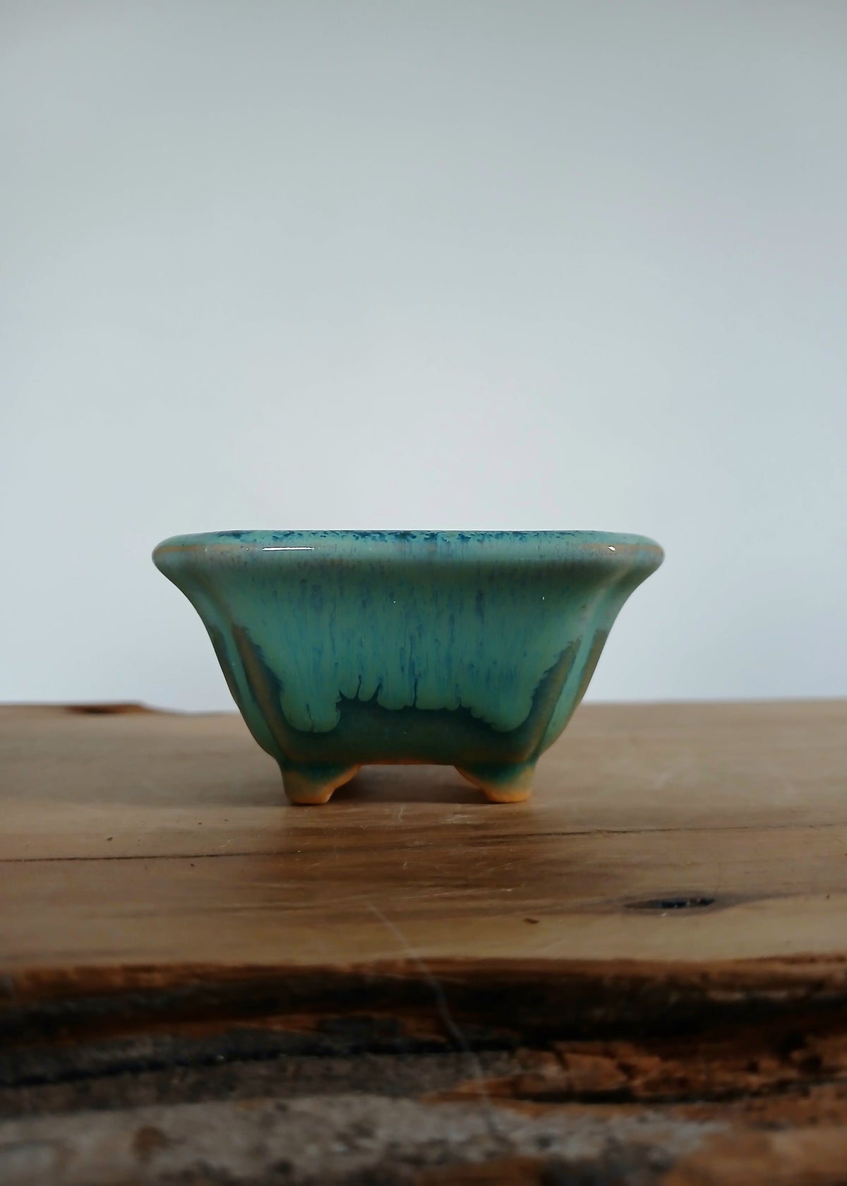 Bonsai Pot Square Mame 6.5cm Teal
