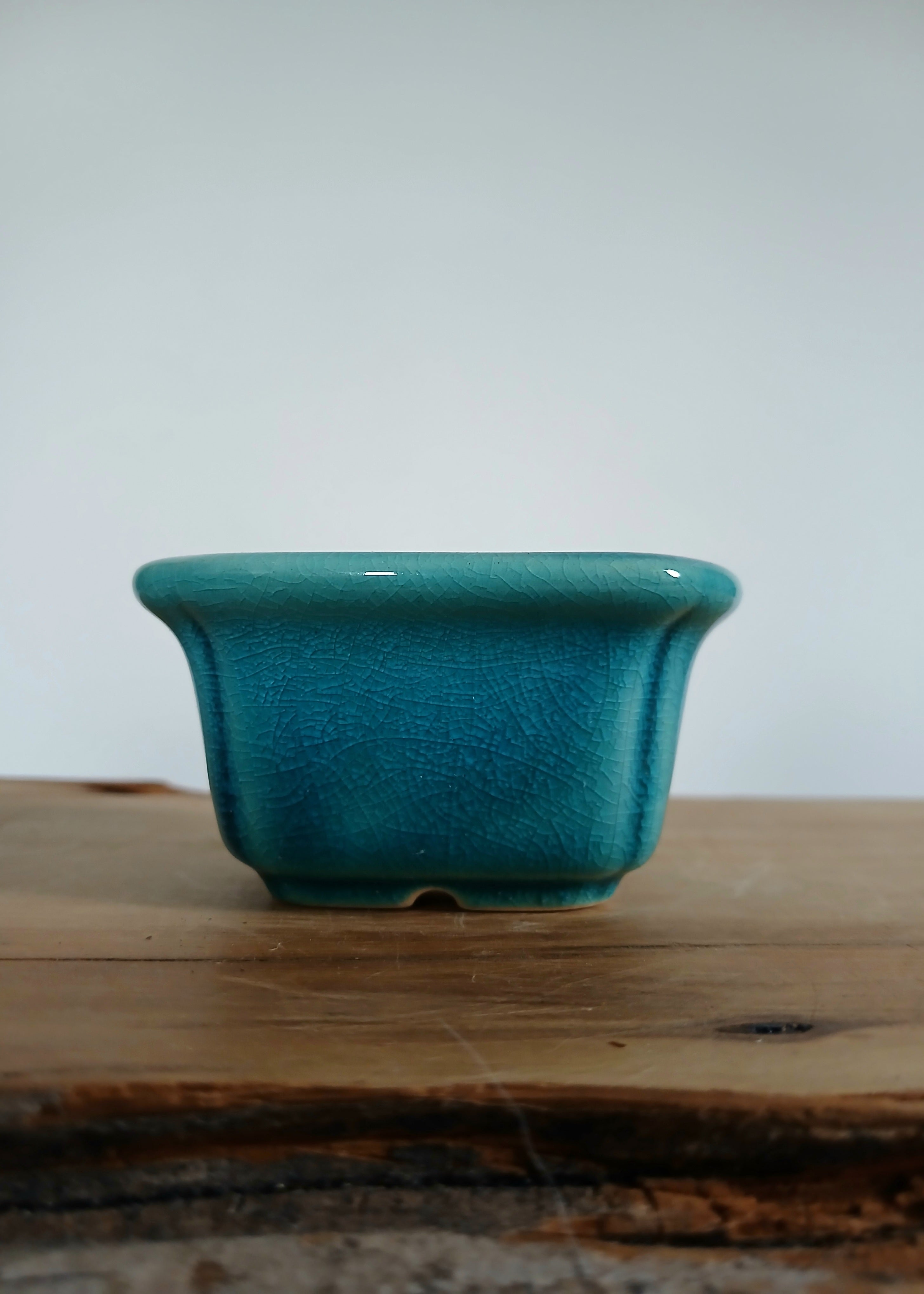 Bonsai Pot Square Mame 7.5cm Teal