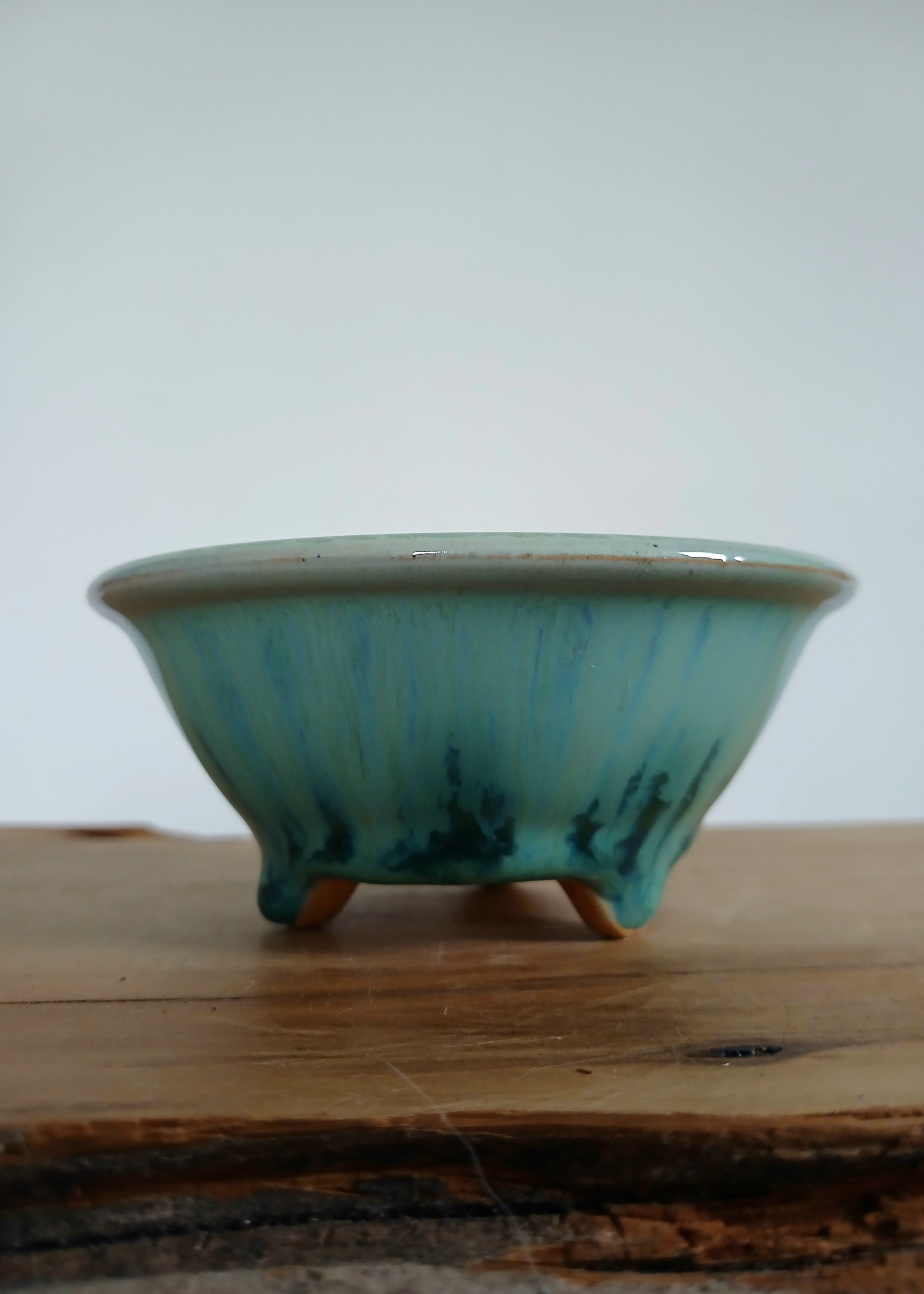 Bonsai Pot Round Mame 10cm Teal