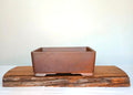 Bonsai Pot Rectangle 26cm Round Shoulders Reduction Fired - The Plant Warehouse NZ