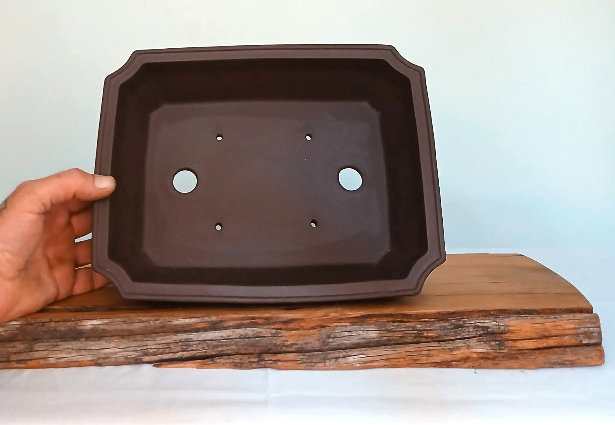 Bonsai Pot Rectangle 26cm Cut Shoulders - The Plant Warehouse NZ