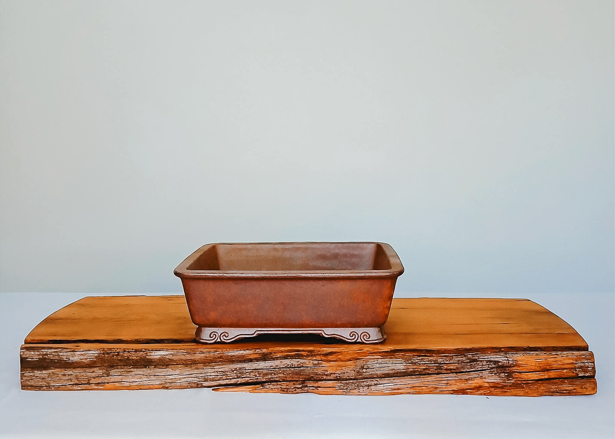 Bonsai Pot Rectangle 21cm Reduction Fired - The Plant Warehouse NZ
