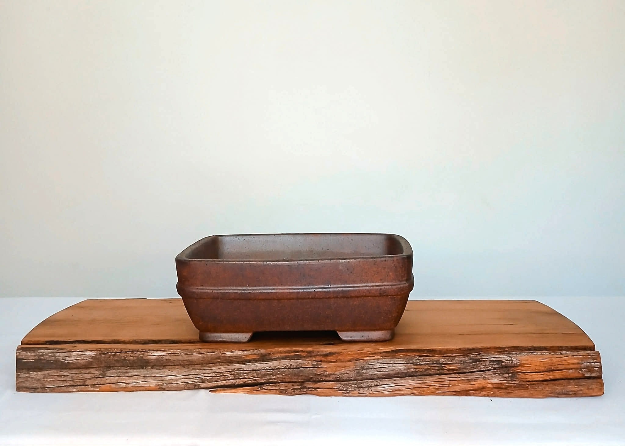 Bonsai Pot Rectangle 22cm Reduction Fired - The Plant Warehouse NZ