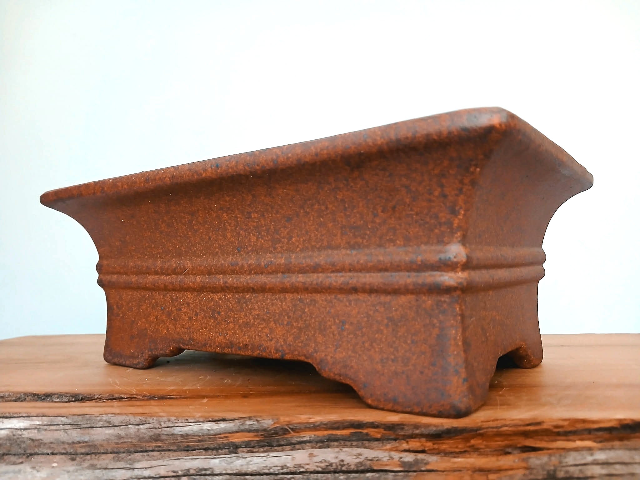 Bonsai Pot Rectangle 24cm Reduction Fired - The Plant Warehouse NZ