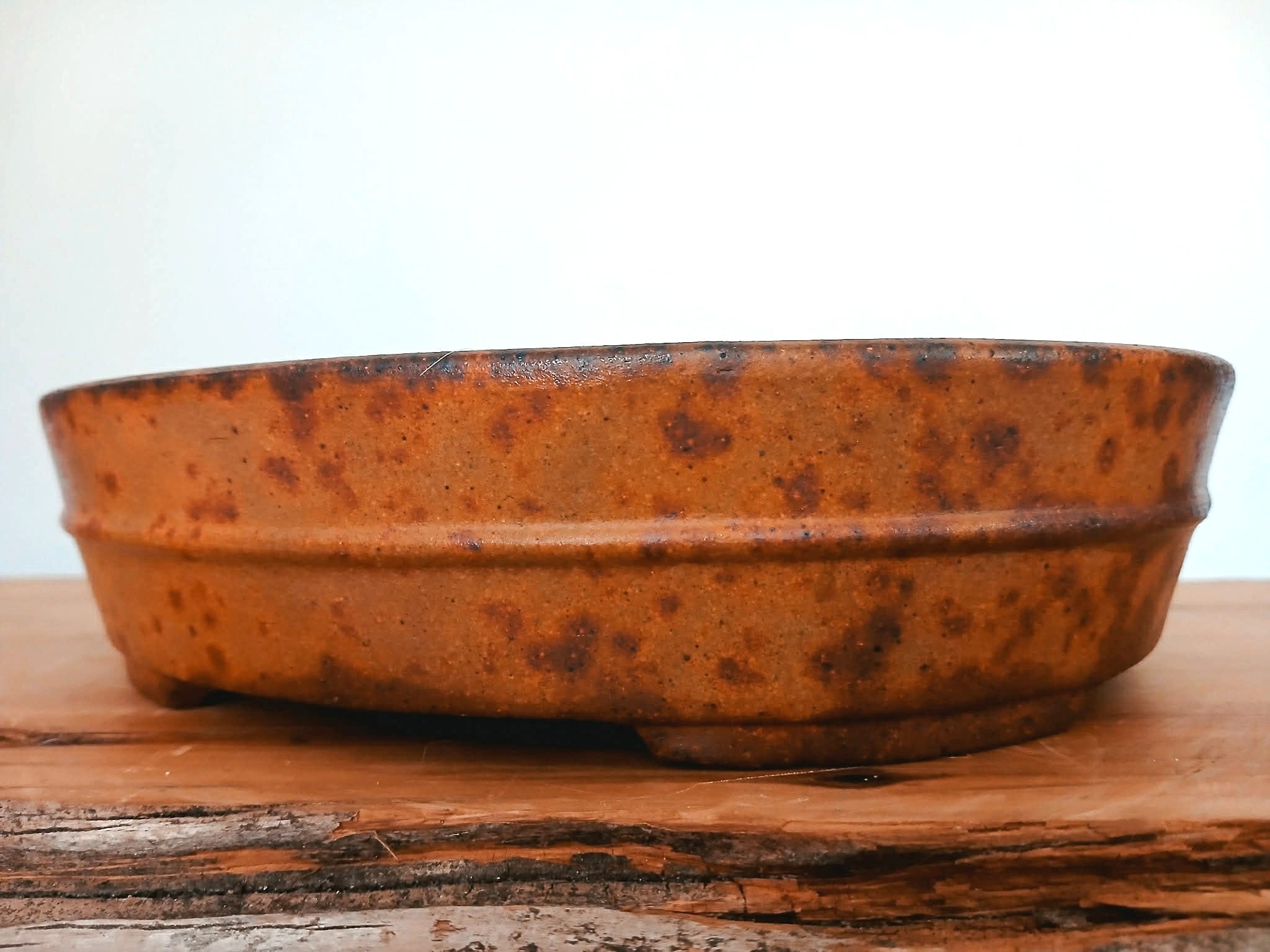Bonsai Pot Oval 20cm Reduction Fired - The Plant Warehouse NZ