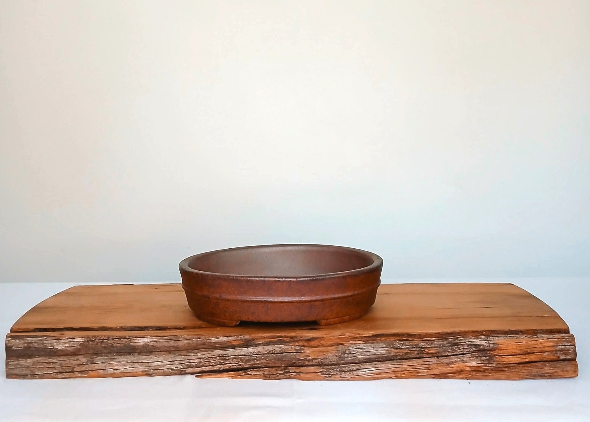 Bonsai Pot Oval 20cm Reduction Fired - The Plant Warehouse NZ