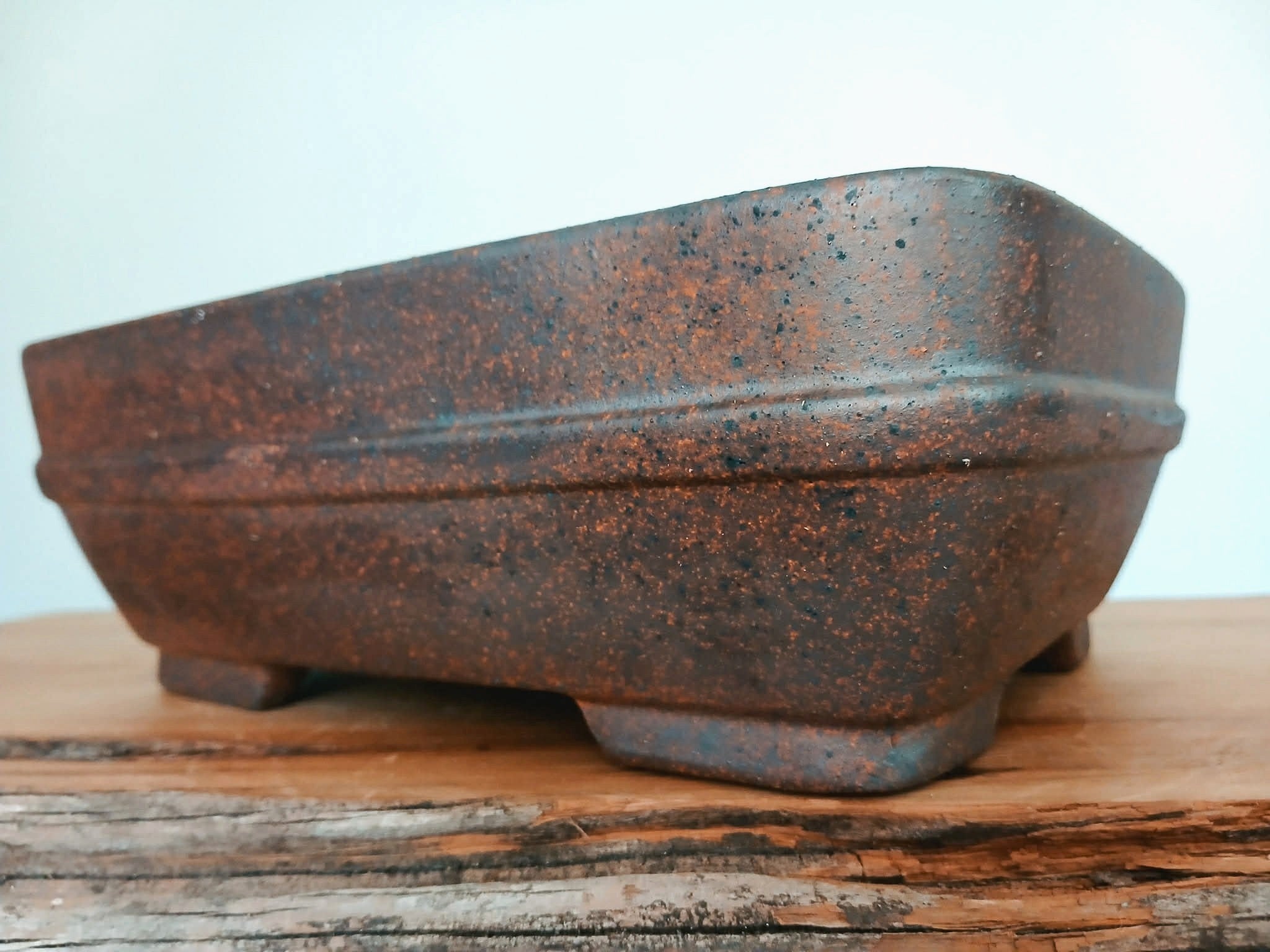 Bonsai Pot Rectangle 22cm Reduction Fired - The Plant Warehouse NZ