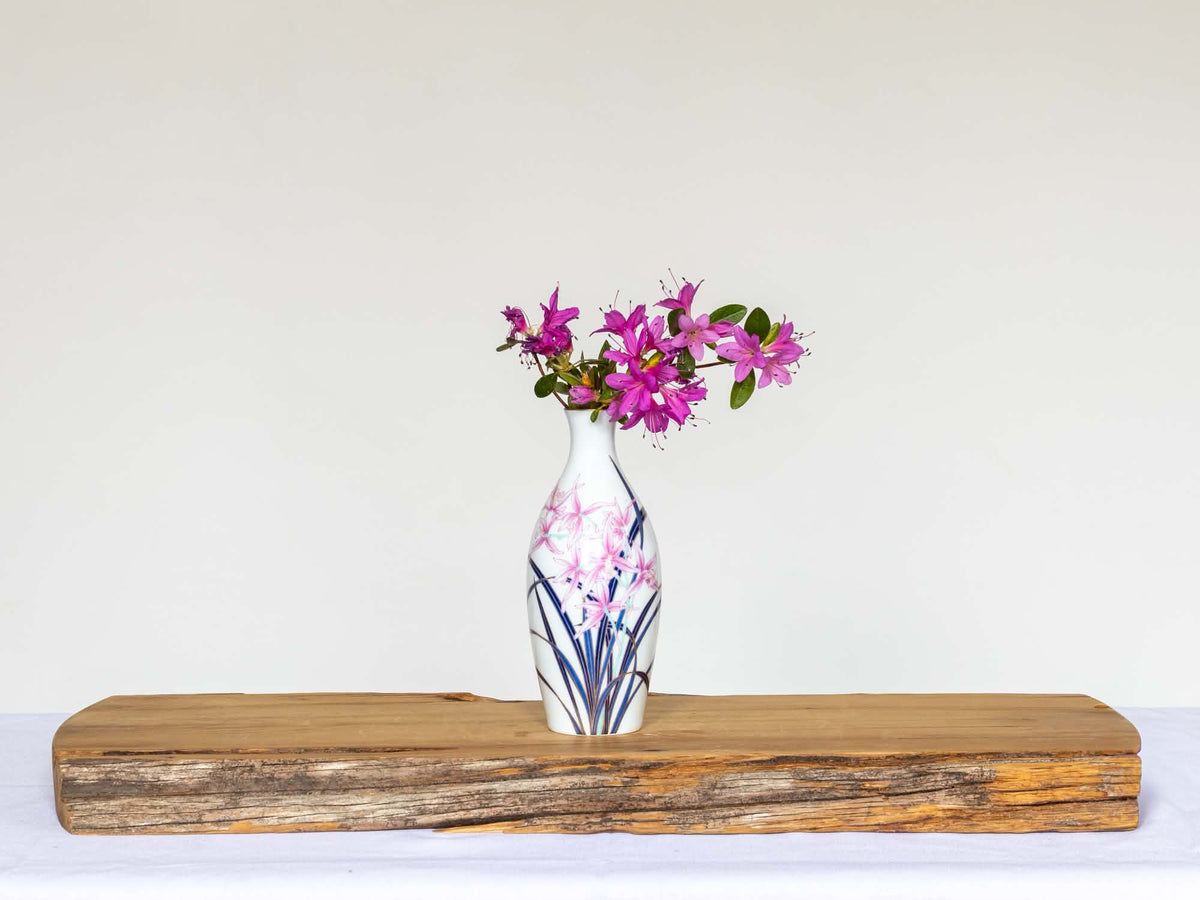Hand-Painted Chinese Porcelain Flower Vase — Iris & Blossom - The Plant Warehouse NZ
